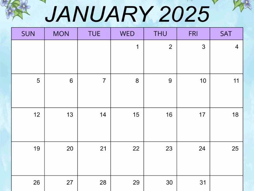 January 2025 Calendar Free Printable Free Printables Monograms Design Tools Patterns DIY Projects
