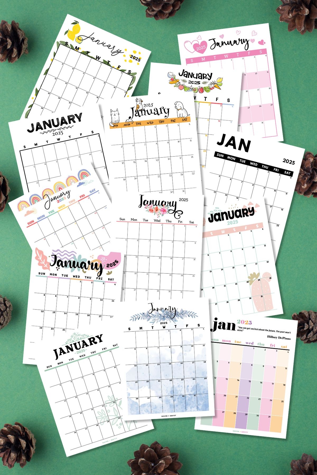 January 2025 Calendar Templates 14 Free Printables Savor Savvy