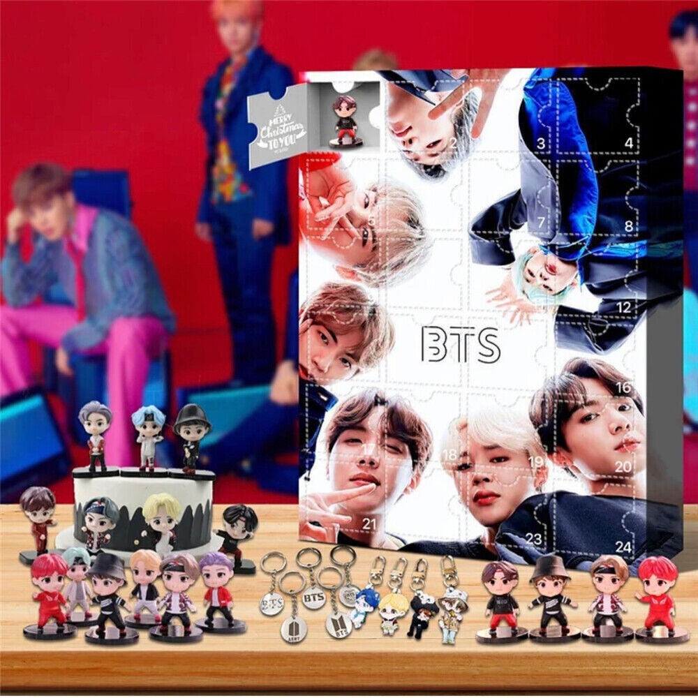 Kpop BTS Advent Calendar 2025 2D Cartoon Keychain 24 Days Countdown Blind Box EBay Australia