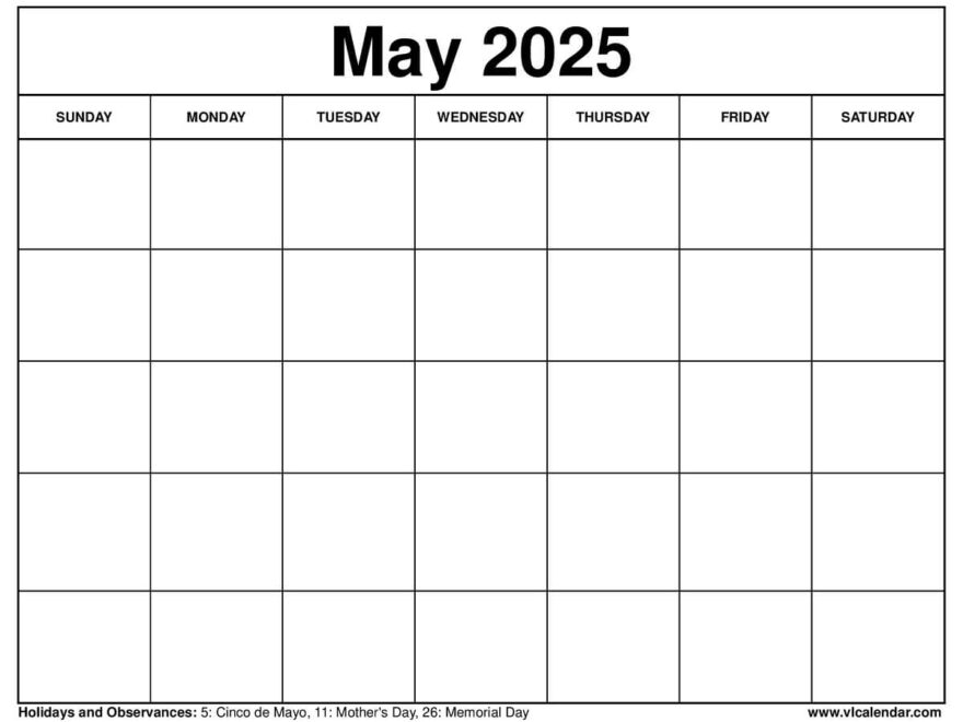 May 2025 Calendar Complete Guide Printable Templates
