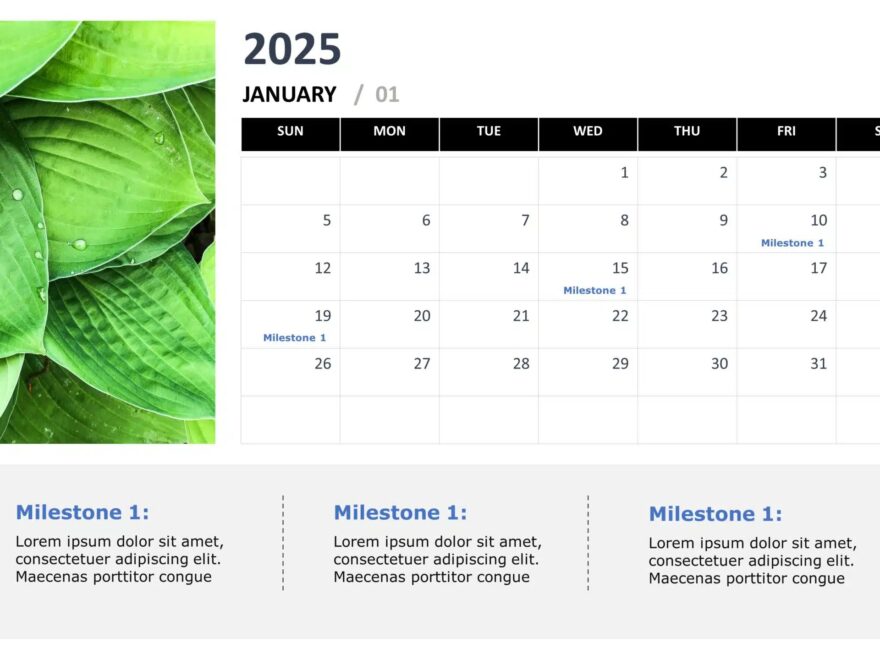 Microsoft PowerPoint Calendar Template 2025
