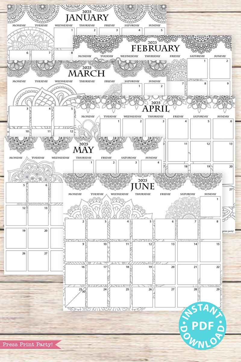 Blank Calendar 2025 Monday Start
