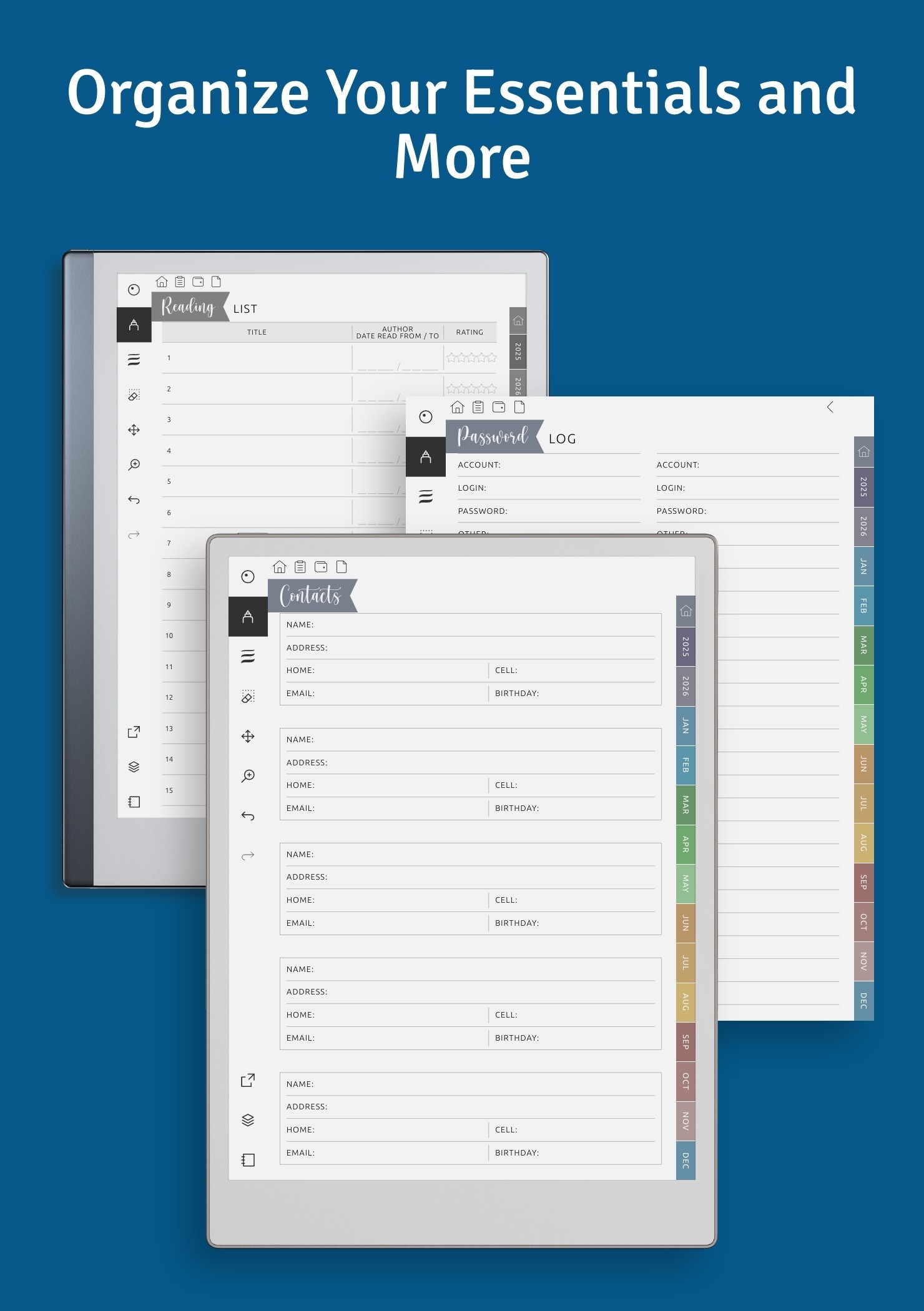 Free Blank Monthly Calendar 2025/2026