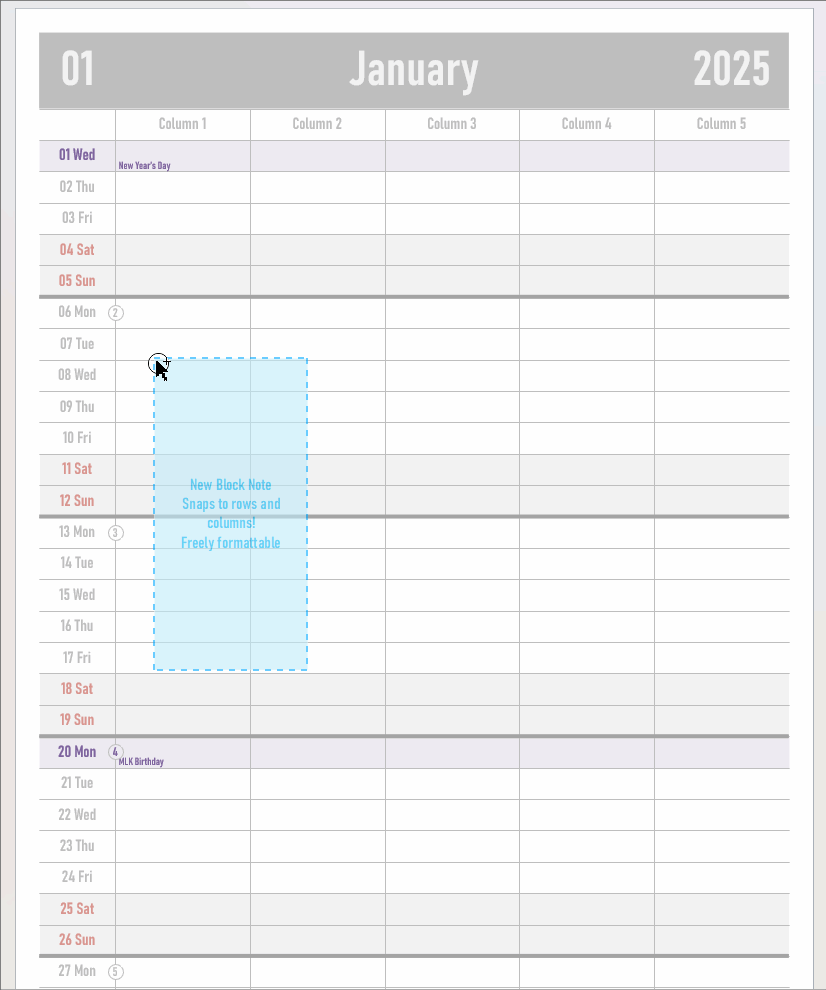 Monthly Planner Calendar 2025 Visio Guy