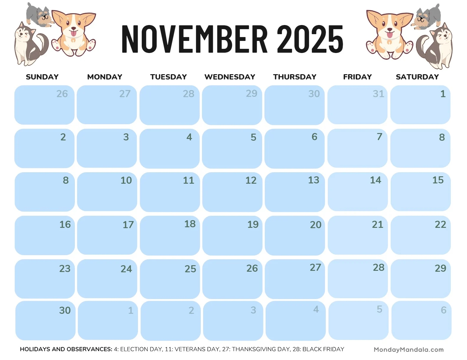 November 2025 Calendar 52 Free PDF Printables November 2025 Calendar 52 Free PDF Printables