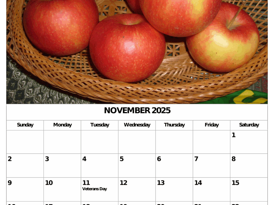 November 2025 Calendar My Calendar Land