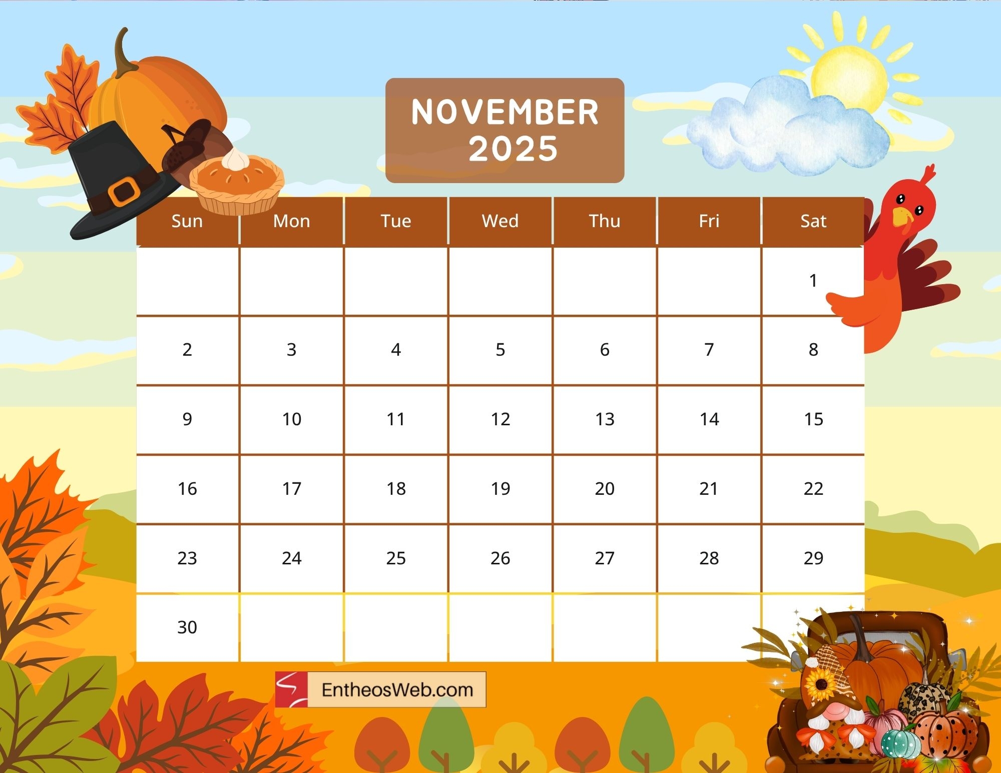 November 2025 Calendar Printables EntheosWeb November 2025 Calendar Printables EntheosWeb