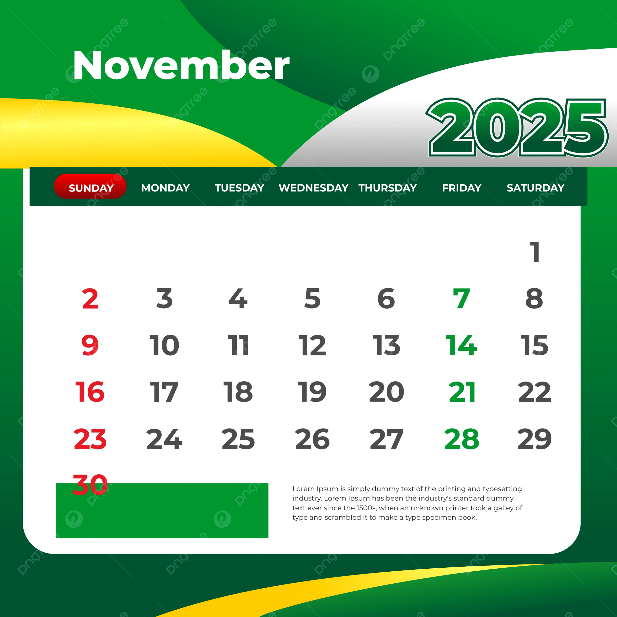 Print Blank November Calendar 2025