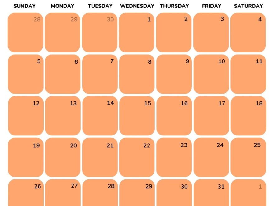 October 2025 Calendar 52 Free PDF Printables