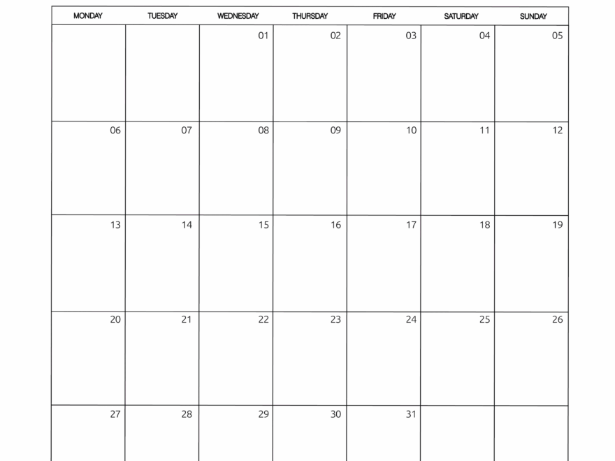 October Calendar