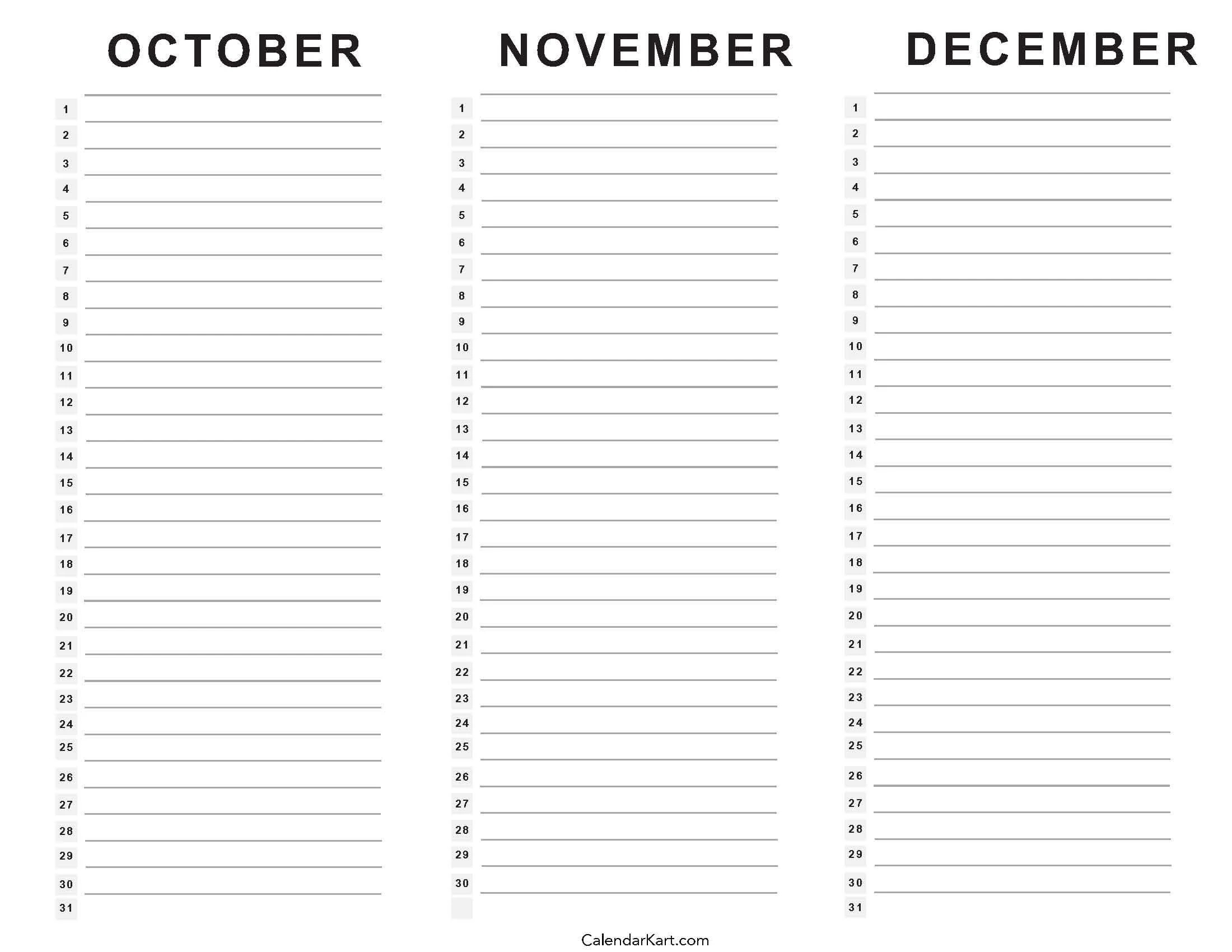 October To December 2025 Calendar Q4 CalendarKart October To December 2025 Calendar Q4 CalendarKart