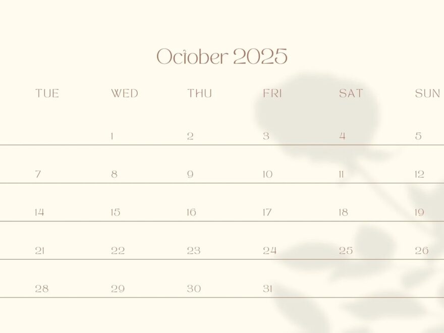Page 2 Free October 2025 Calendar Templates To Customize Canva