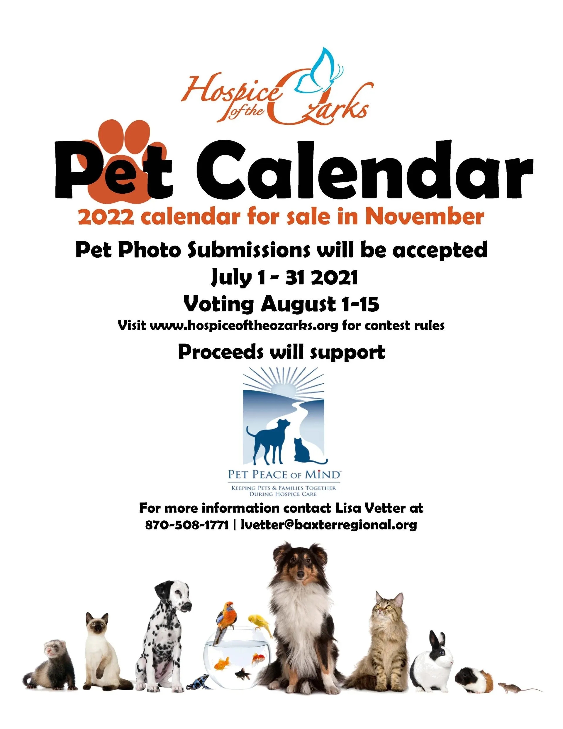 Pet Calendar Contest