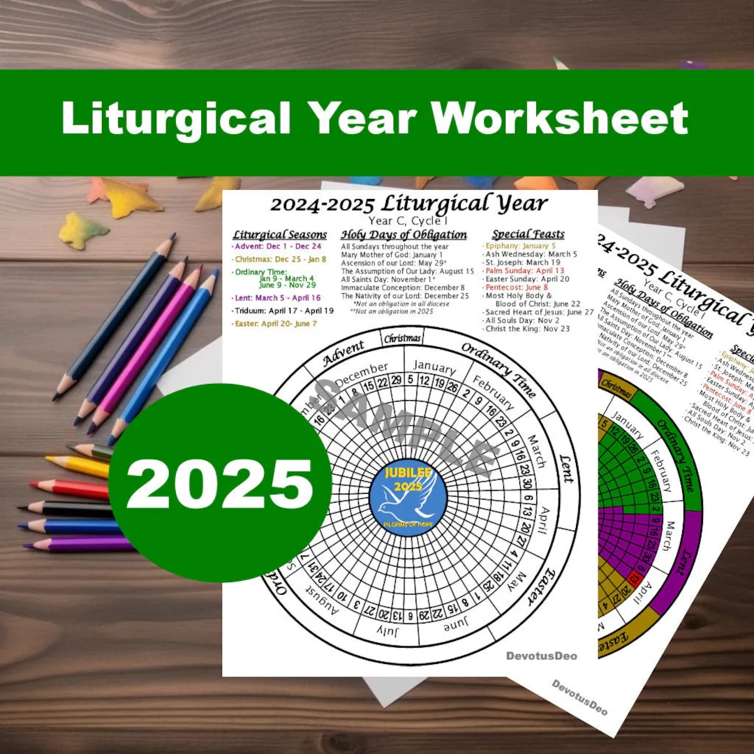Printable 2025 Liturgical Calendar Downloadable Catholic Worksheet Etsy Norway Printable 2025 Liturgical Calendar Downloadable Catholic Worksheet Etsy Norway