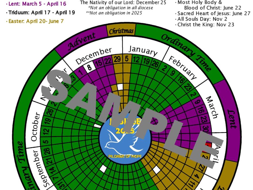 Printable 2025 Liturgical Calendar Downloadable Catholic Worksheet Etsy Norway