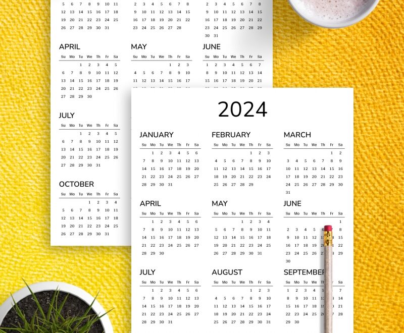 Printable Calendar For 2 Years