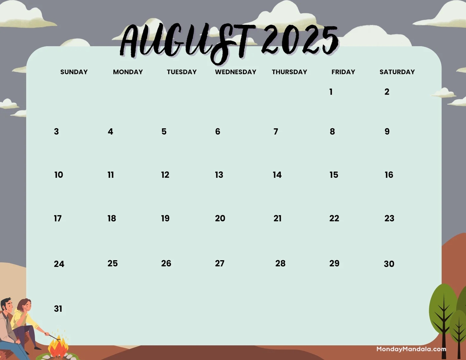 Printable Calendars For 2025 2026 Free PDFs 