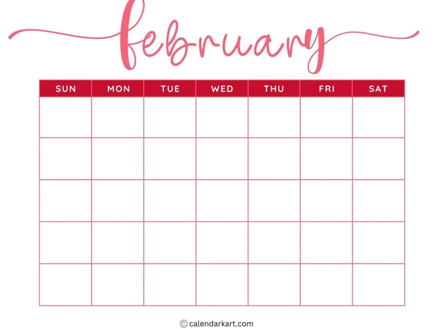 Printable Monthly Weekly And Yearly Blank Calendar Templates