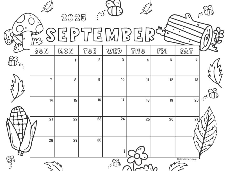 Printable September 2025 Calendar With Holidays Calendarkart
