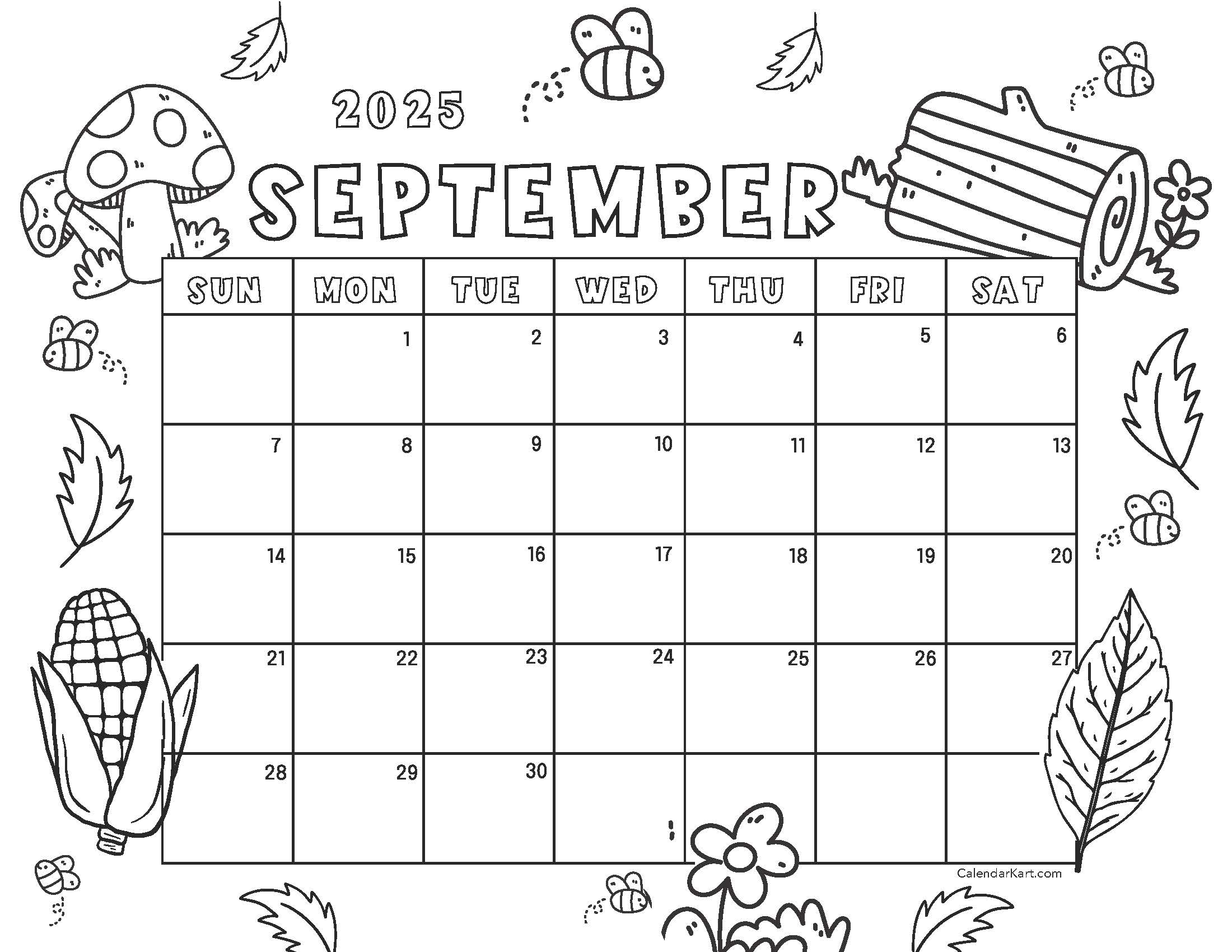 Printable September 2025 Calendar With Holidays Calendarkart