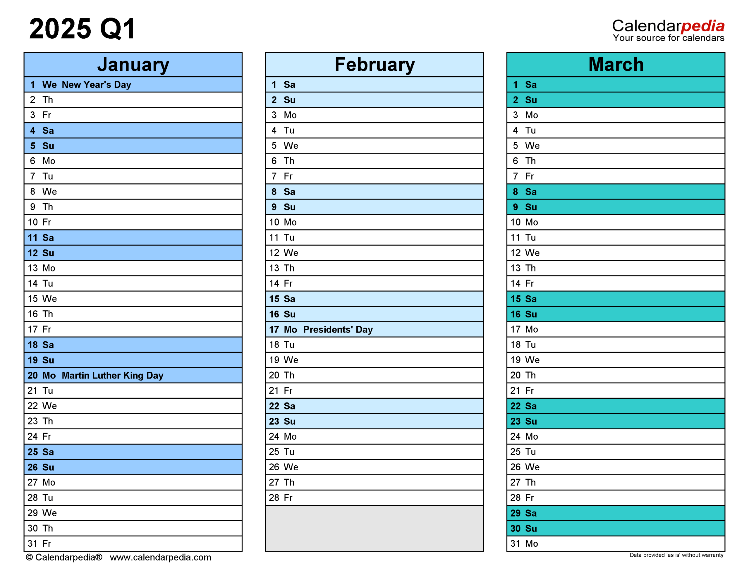 Quarterly Calendars 2025 Free Printable PDF Templates Quarterly Calendars 2025 Free Printable PDF Templates