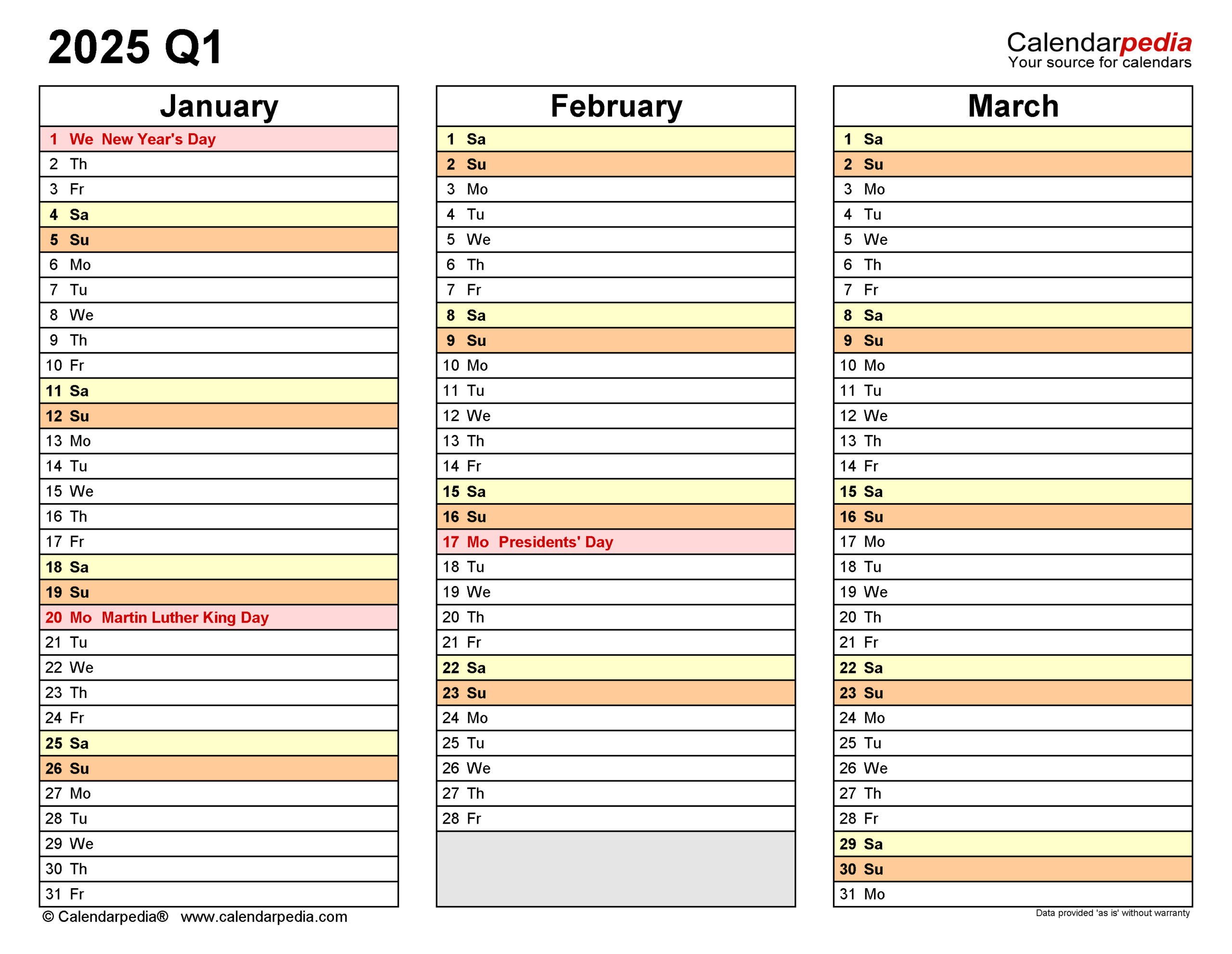 Quarterly Calendars 2025 Free Printable PDF Templates Quarterly Calendars 2025 Free Printable PDF Templates