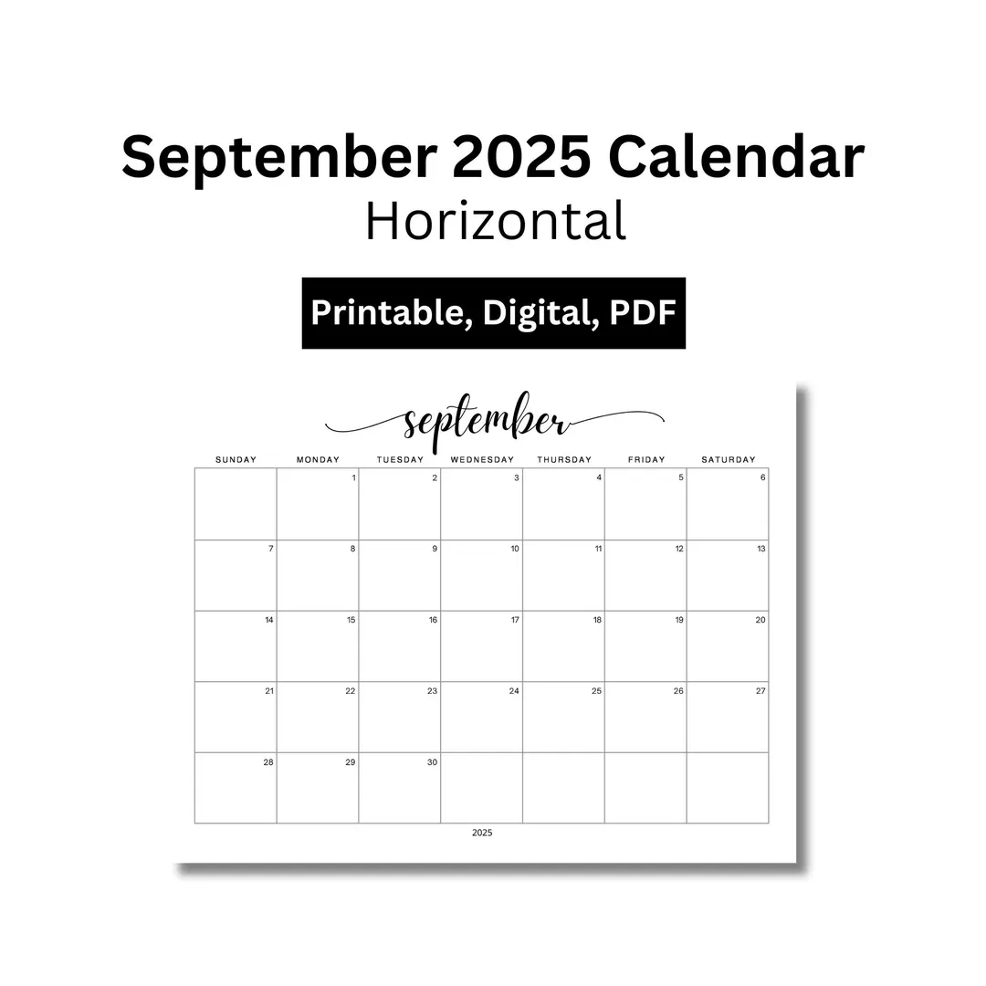 Blank 2025 Digital Calendar