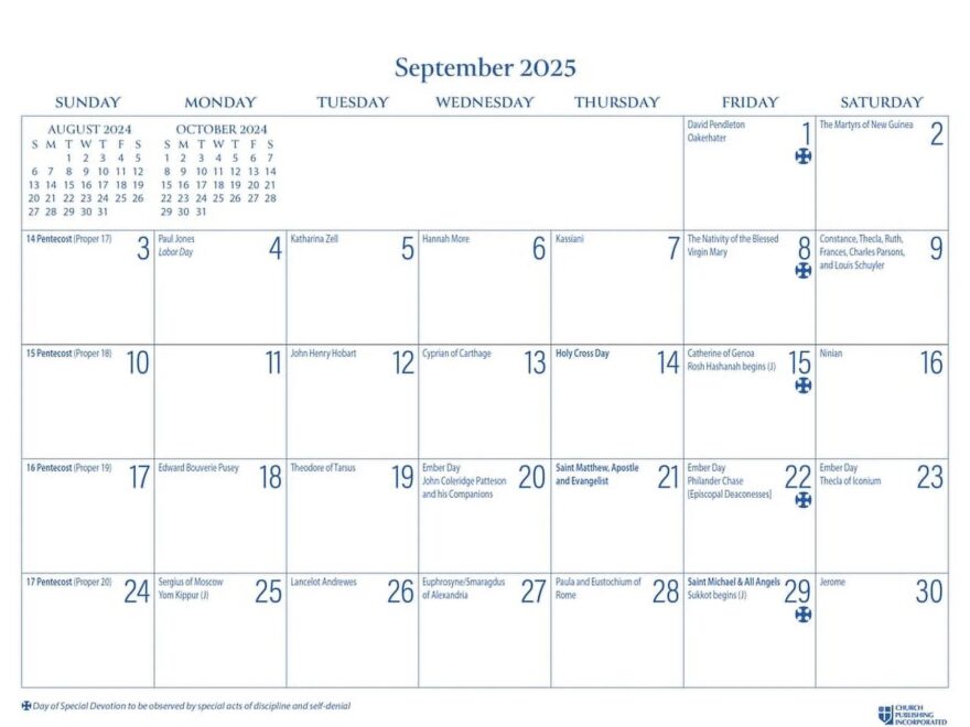Temple Calendar