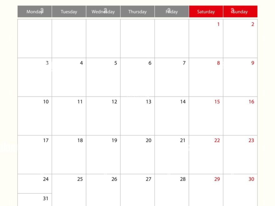 Wall Calendar Template For March 2025 Holiday And Event Planner Week Starts On Monday Vector Template Stock Vector Image Art Alamy