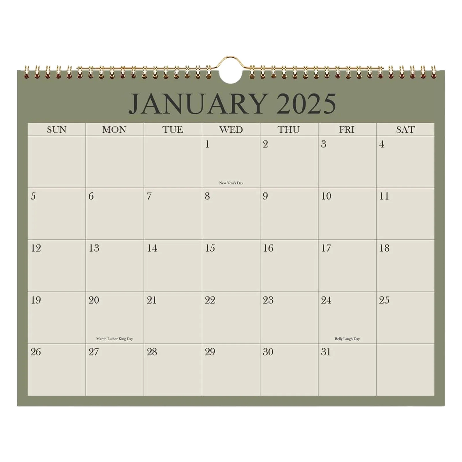 ZMKIAG 2025 2026 18 Month Wall Calendar Jan 25 Jun 26 Thick Recycled Paper With Hanging Hook Jumbo 11x8 5 Green Office Planner Federal Holidays Moon Phases Walmart