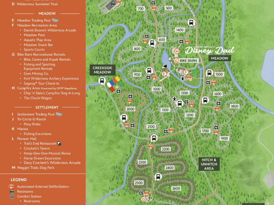 2025 Disney s Fort Wilderness Resort Map Www adventuresofadisneydad