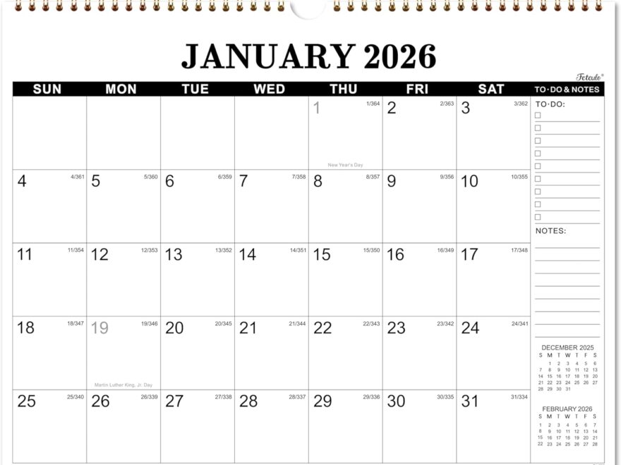 2026 Calendar 2026 Wall Calendar Jan 2026 Dec Jordan Ubuy