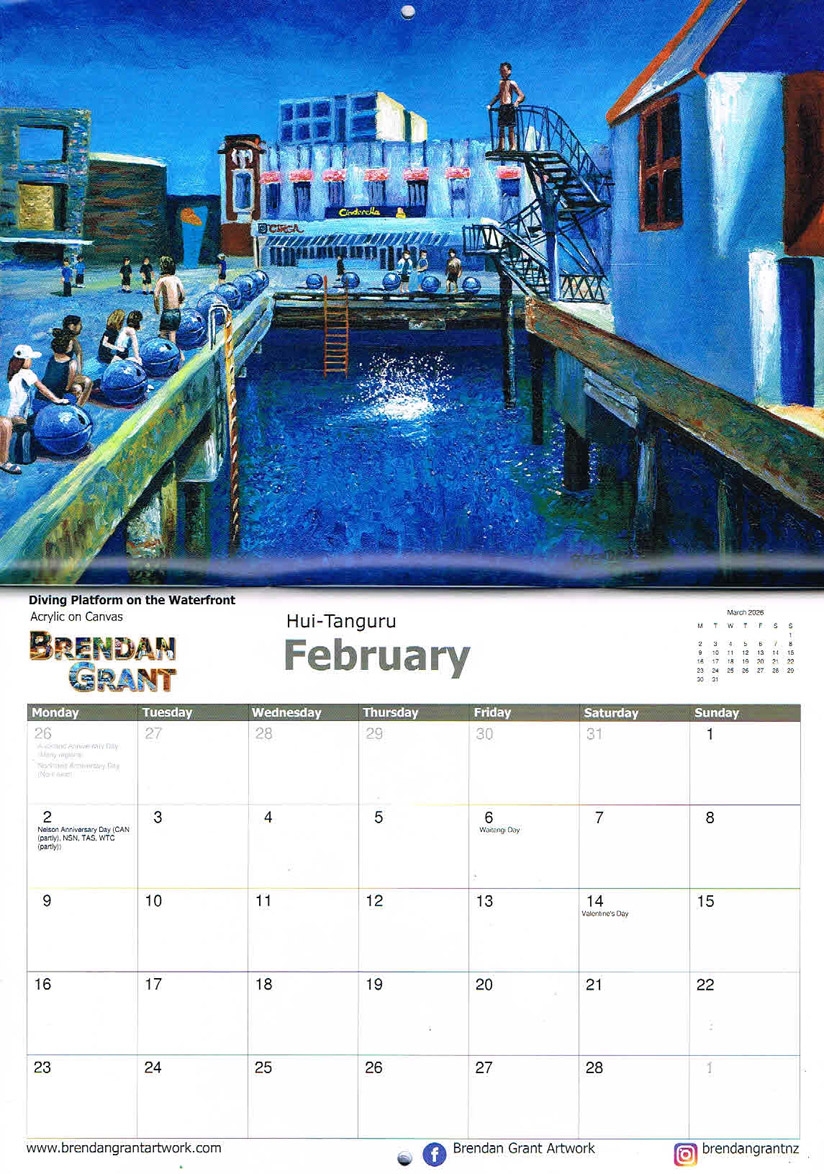 2026 Calendar January 2026 To January 2027 A4 Images Brendan Grant Artwork 2026 Calendar January 2026 To January 2027 A4 Images Brendan Grant Artwork