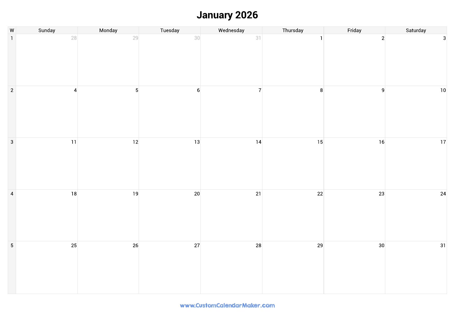 2026 Calendar With Week Numbers Custom Calendar Maker 2026 Calendar With Week Numbers Custom Calendar Maker