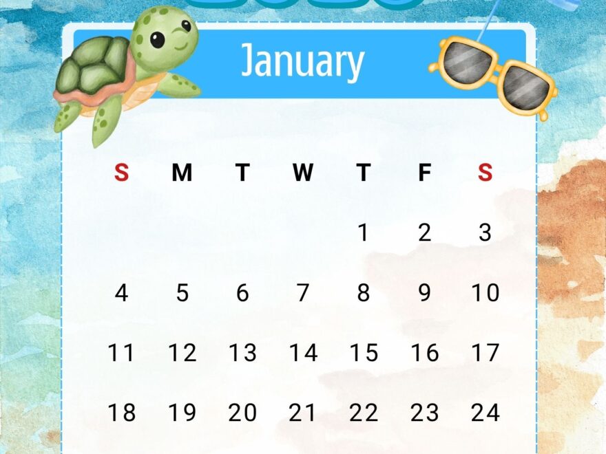 2026 Free Printable Calendar With Ocean Theme Download Now EntheosWeb