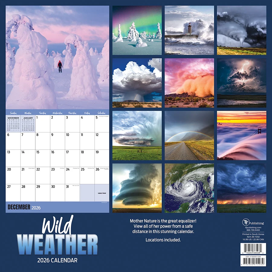 2026 Weather Wall Calendar TF Publishing Calendars Planners Journals Stationery 2026 Weather Wall Calendar TF Publishing Calendars Planners Journals Stationery