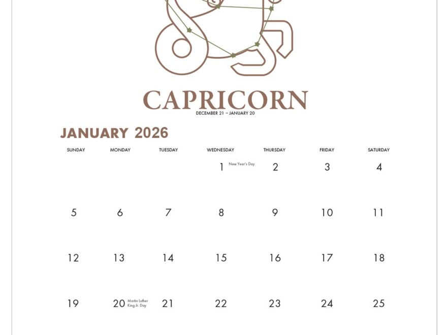 2026 Zodiac Calendar 318 HOD318 Monthly Wall Calendar