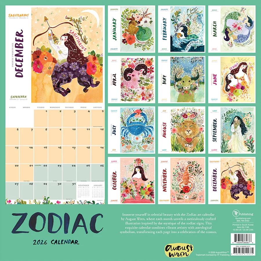 January 2026 Zodiac Calendar January 2026 Zodiac Calendar