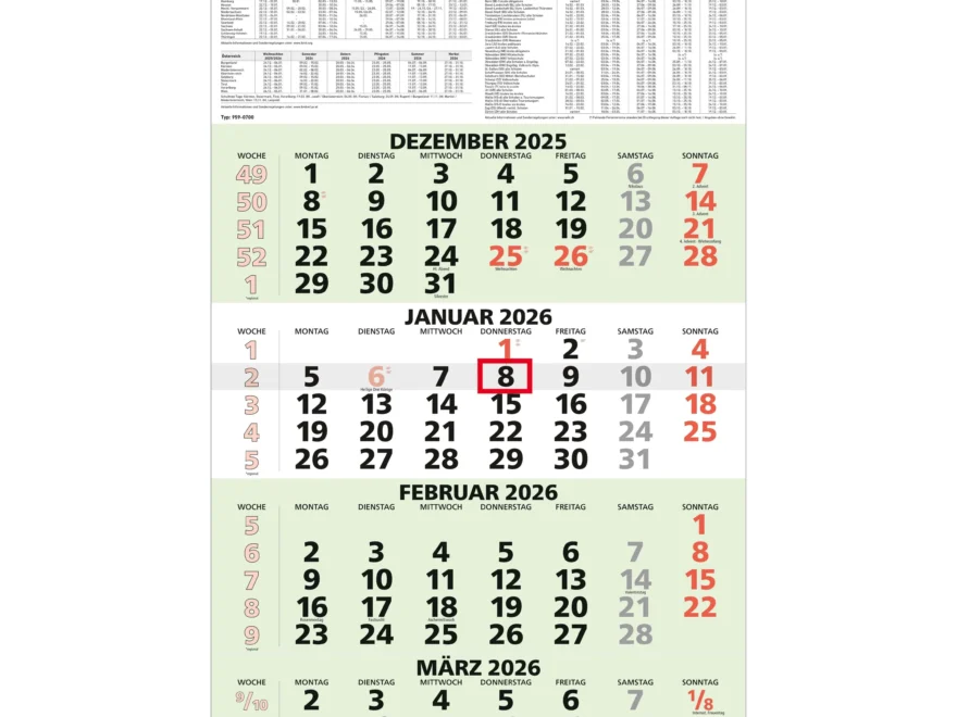 4 Month Recycling Calendar 2026 Buy Multi month Calendars 2026 At A Great Price Kalendersale de