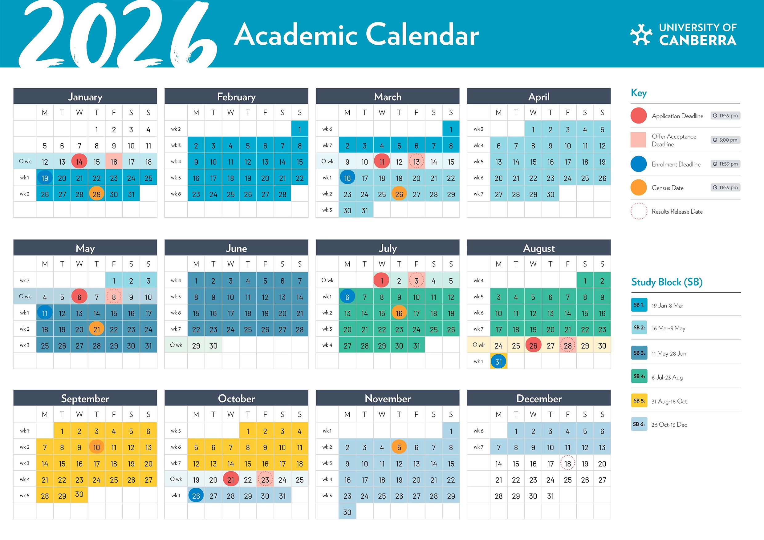Academic Calendar University Of Canberra Academic Calendar University Of Canberra