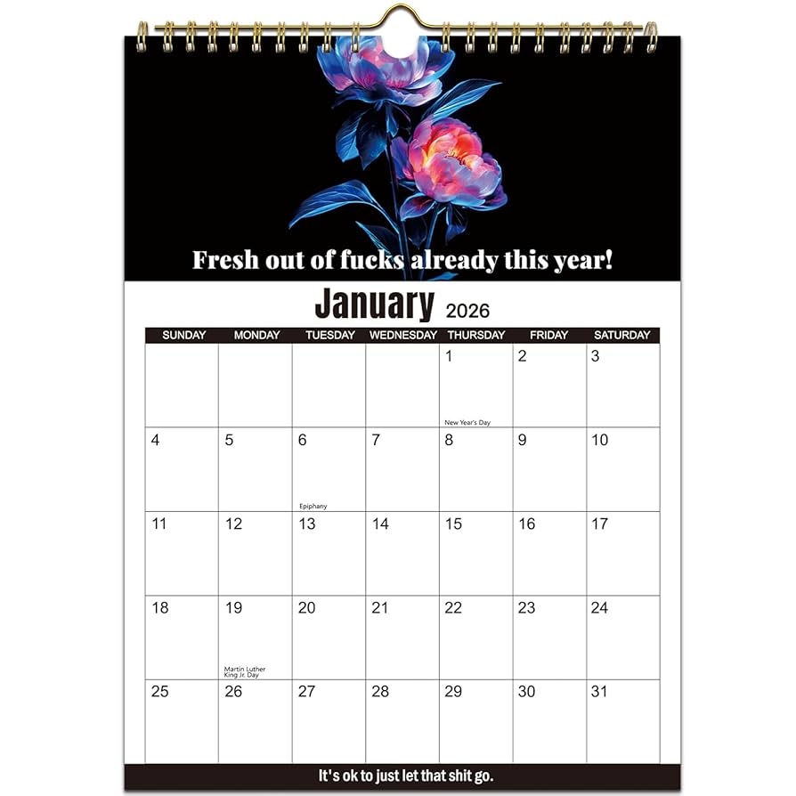 Amazon Fuck It Calendar 2026 Calendar For Tired Ass Women Funny Monthly Calendar Gag Gift For Womens Funny Party Gift Home Office Wall Calendar Tired Ladies Calendar 8 5x11 Office Products