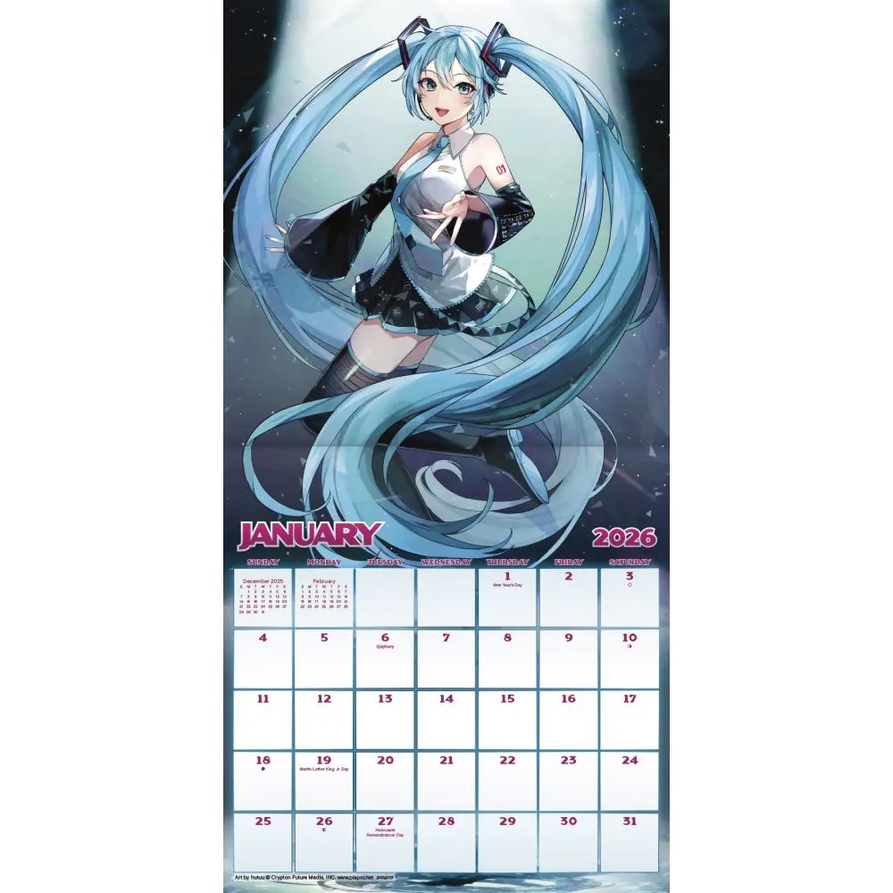 Anime Calendar Free January 2026