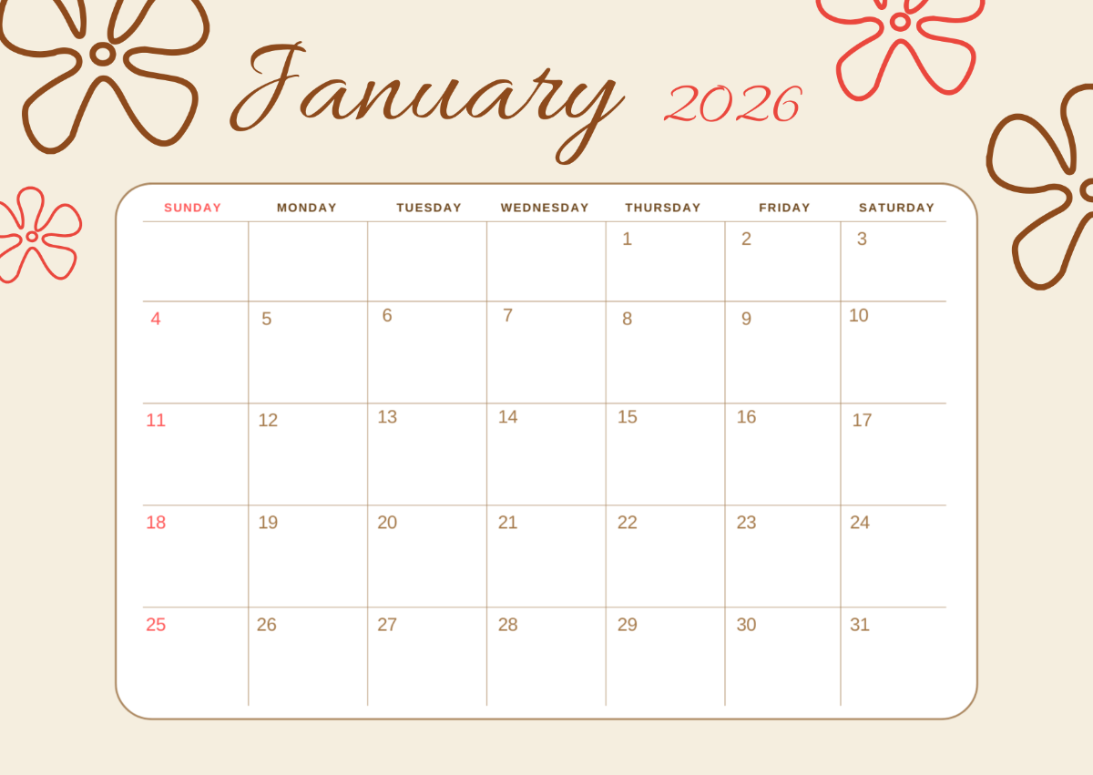 Free Printable January 2026 Calendar Template To Edit Online Free Printable January 2026 Calendar Template To Edit Online
