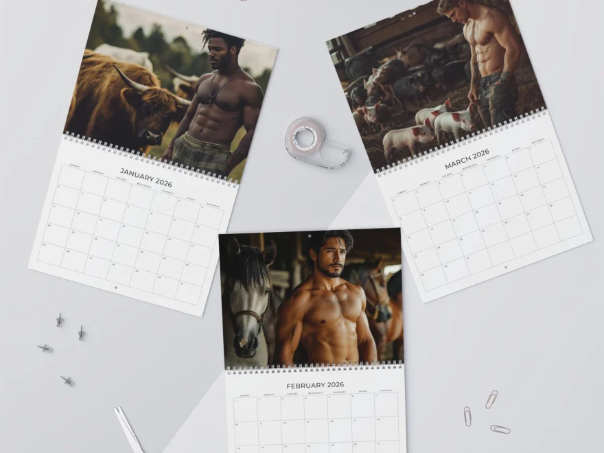 Funny Calendar 2026 Hunks And Herds White Elephant Gifts For Adults Weird Calendars Calendar Humor Funny Wall Art Etsy
