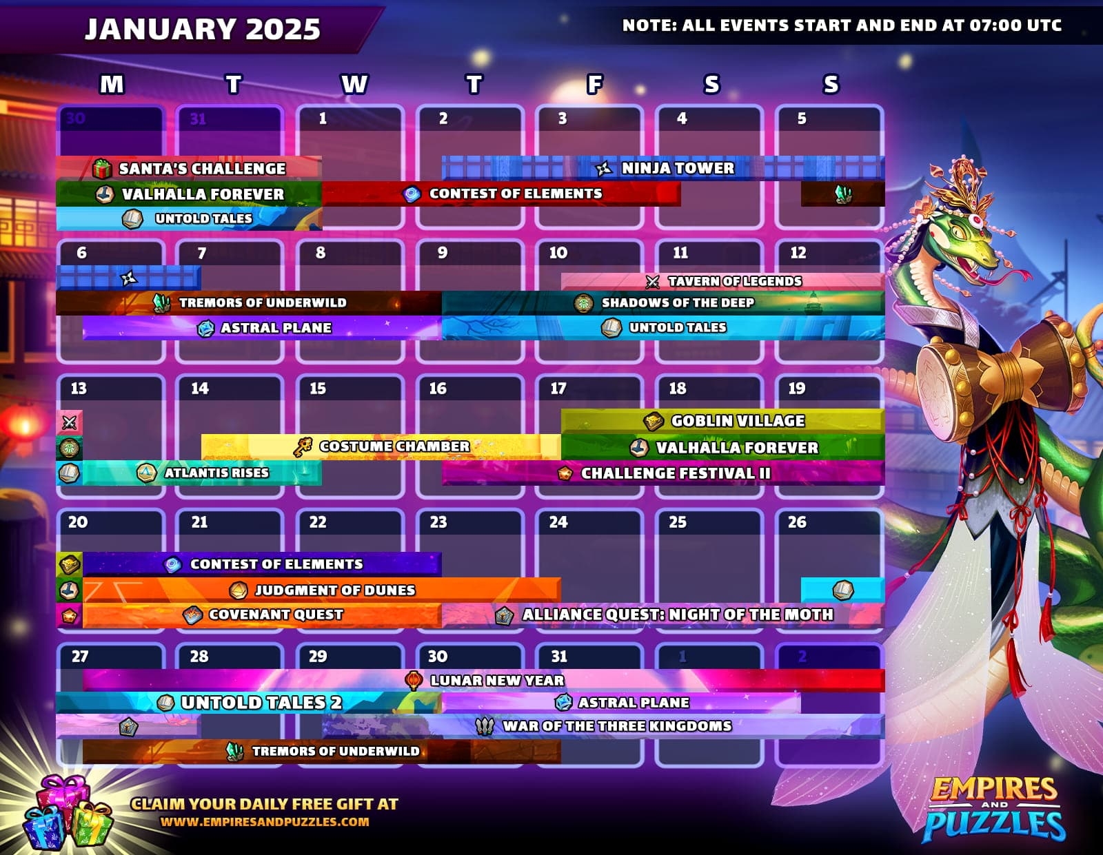 January 2025 Calendar Of Events Empires Puzzles January 2025 Calendar Of Events Empires Puzzles