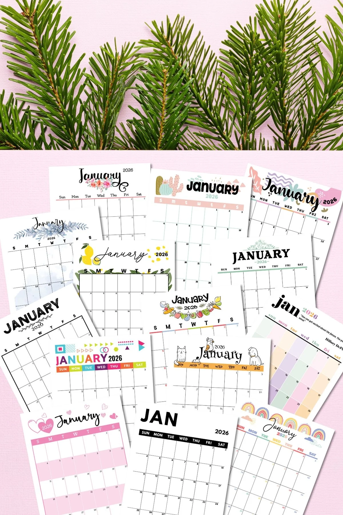January 2026 Calendar Templates 14 Free Printables Savor Savvy