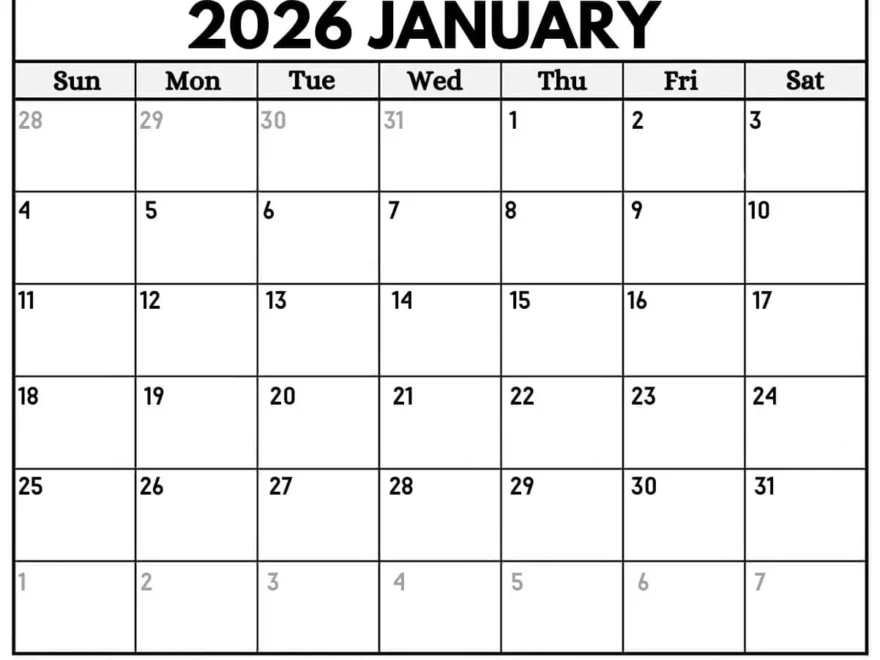 January 2026 Calendars Free Printable Templates