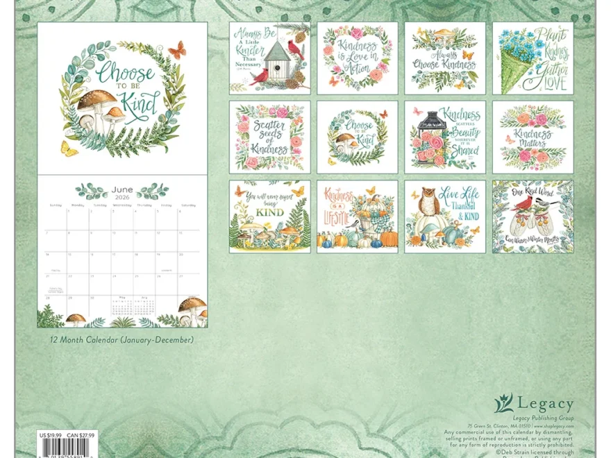 Kindness Matters 2026 Wall Calendar The Lang Store