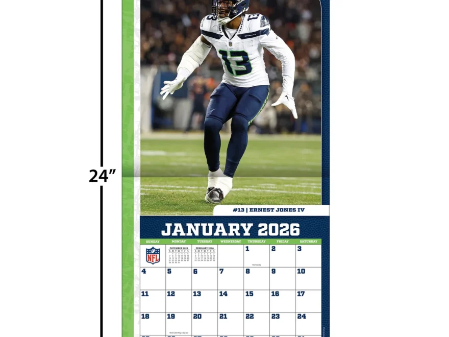 NFL Seattle Seahawks 2026 Wall Calendar