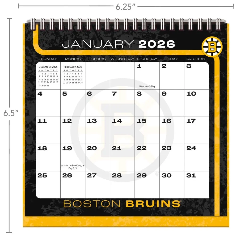 NHL Boston Bruins 2026 Desk Calendar Calendars